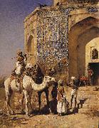 Edwin Lord Weeks The Old Blue-Tiled Mosque, Outside of Delhi, India France oil painting artist